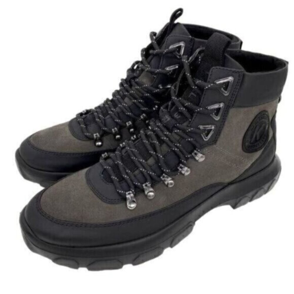 Karl Lagerfeld Suede & Leather Hiker Boots New